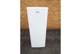 A white Beko freezer, approximately 145