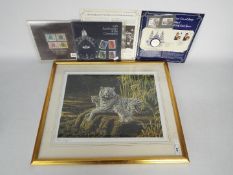 A limited edition print after Stephen Grayford depicting a tiger and cubs,