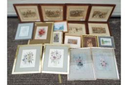 Six framed prints, after Finch Mason,