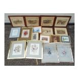 Six framed prints, after Finch Mason,