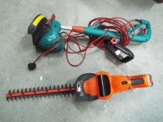 A Bosch Combitrim and a Black & Decker hedge trimmer and similar.