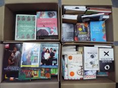 A quantity of books, DVD's, theatre programmes, four boxes.