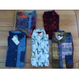 Five gentleman's multi-colour casual shirts, Joe Browns, Cotton Traders, Little Kathmandu,