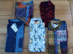 Five gentleman's multi-colour casual shirts, Joe Browns, Cotton Traders, Little Kathmandu,