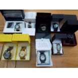 Nine cased designer watches - a job lot