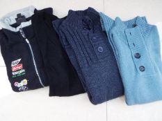 A job lot of four Jumpers with short front zip, all size S,