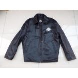 Planet Hollywood - a black soft leather jacket, Planet Hollywood, Frankfurt, zip front, size S,