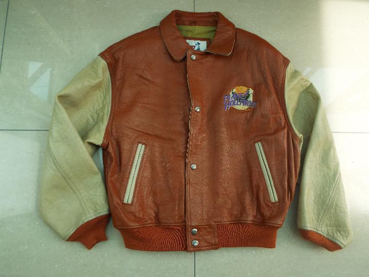 Planet Hollywood - a leather two-tone brown and beige jacket, Planet Hollywood, Washington DC,
