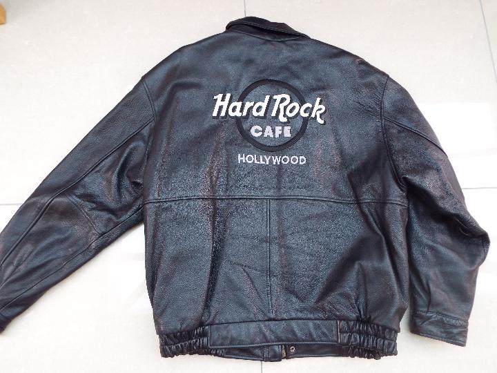 Hard Rock Café - a black leather jacket, Hard Rock Café. - Image 2 of 2