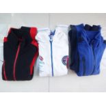 Three sweatshirts - Regatta Professional, red and black, Regatta, blue and Nebulus,