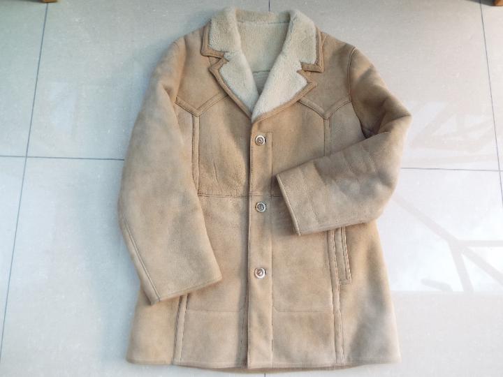 Fred - a lined jacket / coat, the label marked France 'Peaux Veritables' (real skin),
