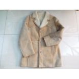 Fred - a lined jacket / coat, the label marked France 'Peaux Veritables' (real skin),