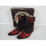 New Rock cowboy boots - a pair of black