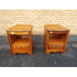 A pair of bedside cabinets measuring approximately 60 cm x 49 cm x 46 cm.