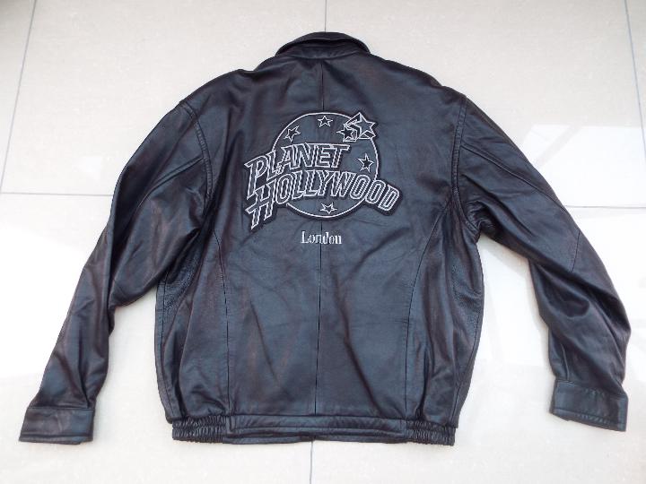 Planet Hollywood - a soft black leather jacket, Planet Hollywood, London, size M, - Image 2 of 2