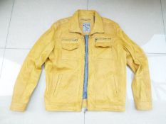 Angelo Litrico Crafted Goods - a soft leather jacket, mustard, size L,