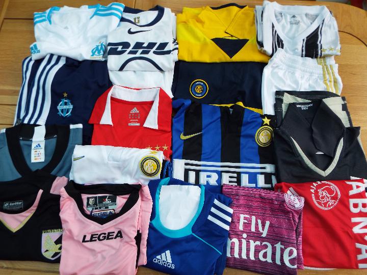 Football shirts - 14 European club football shirts, Palermo, AS Monaco FC, Ajax, Inter Milan,