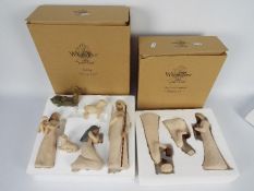 Two boxed sets of Willow Tree figurines comprising The Three Wisemen and Nativity.