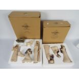 Two boxed sets of Willow Tree figurines comprising The Three Wisemen and Nativity.