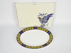 Royal Copenhagen - A boxed Blue Pheasant pattern oval dish, approximately 42 cm at the widest point.