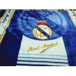 Real Madrid - a thick bedspread / blanket, approx 240 cm x 160 cm,