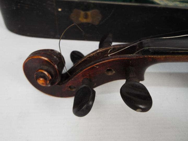 A vintage violin, no label to the interior, approximately 59 cm (l), - Image 4 of 9