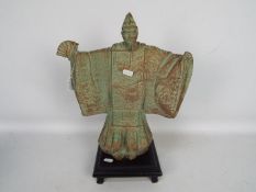 Austin Productions - A plaster Austin Sculpture of a gentleman in voluminous robes with arms spread,