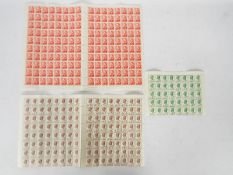 Philately - Commonwealth Of Australia pre decimal stamp sheets and partials comprising 2½d with