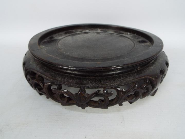 A collection of Chinese carved hardwood stands, - Image 4 of 12