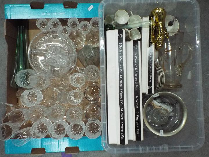 Lot to include glassware and a small quantity of ceramics, two boxes.