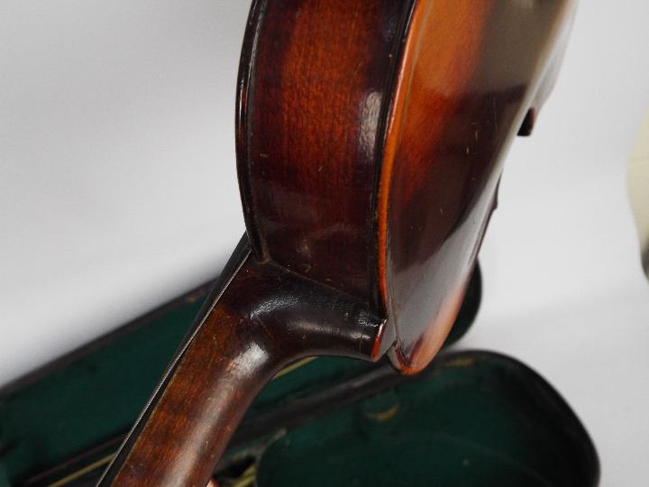 A vintage violin, no label to the interior, approximately 59 cm (l), - Image 6 of 9
