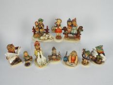 Hummel - Ten figurines and groups, largest approximately 13 cm (h).