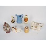 Mixed ceramics to include Chinese ginger jar and cover with floral decoration,