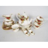 Royal Albert - Old Country Roses tea set comprising teapot, four trios, sugar bowl,