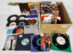 A quantity of 7" vinyl records to include Queen, Level 42, Wham, Duran Duran, Erasure, Depeche Mode,