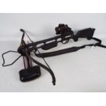 An Anglo Arms Jaguar 175lb Deluxe Recurve Crossbow with 3 bolts in attached quiver and red dot