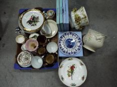 Mixed ceramics to include Wedgwood, Arthur Wood, Myott and similar, two boxes.