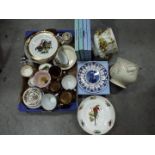 Mixed ceramics to include Wedgwood, Arthur Wood, Myott and similar, two boxes.