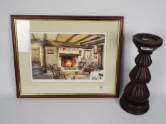 A limited edition Judy Boyes print entitled An Old Lakeland Sitting Room, signed,