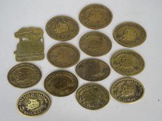 Thirteen brass Halton Miniature Railway Year Plaques.