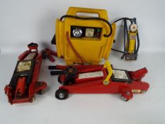 Various Garage tools to include a combination jump starter / battery pack and tyre inflator two