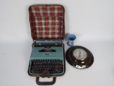 Lot to include an Olivetti Lettera 22 portable typewriter,