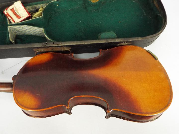 A vintage violin, no label to the interior, approximately 59 cm (l), - Image 7 of 9