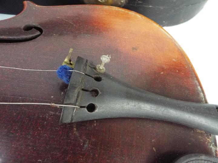 A vintage violin, no label to the interior, approximately 59 cm (l), - Image 5 of 9
