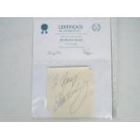 Elvis Presley (1935-1977) - Autograph on paper in blue ink, To Tony Elvis Presley,