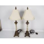 A pair of decorative table lamps, approximately 70 cm (h).