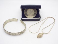 A Birmingham Medical Institute 100 year anniversary silver medal contained in presentation case,