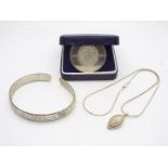 A Birmingham Medical Institute 100 year anniversary silver medal contained in presentation case,