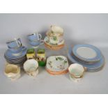 Tea wares to include Doulton and Fenton Bone China and a pair of Royal Doulton Dutch Series Ware