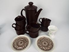 A retro coffee service and Aynsley vase.